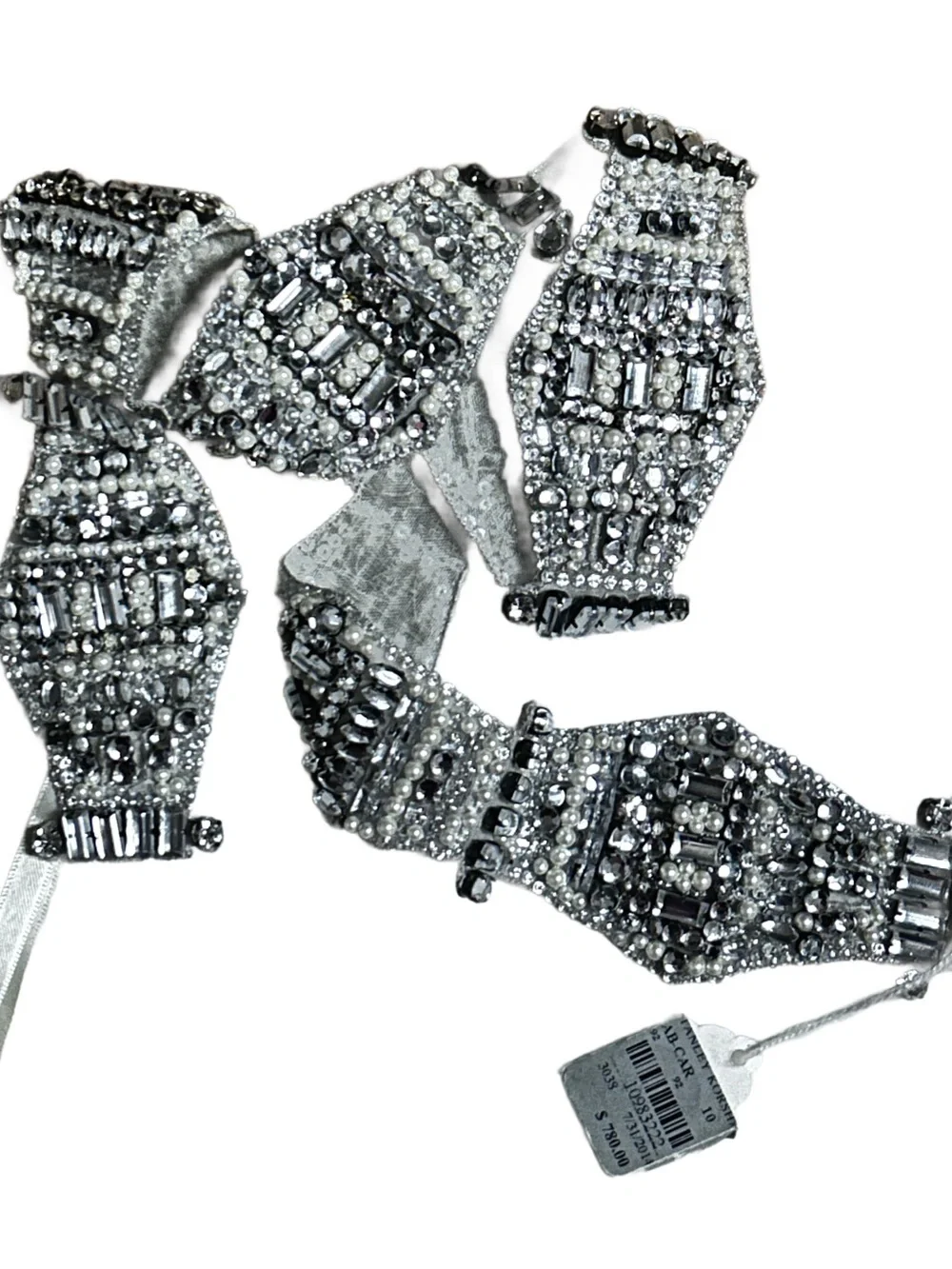 Anne Barge ~ Small ~ Embellished Swarovski Crystals/ Rhinestones Pearl Belt ~New